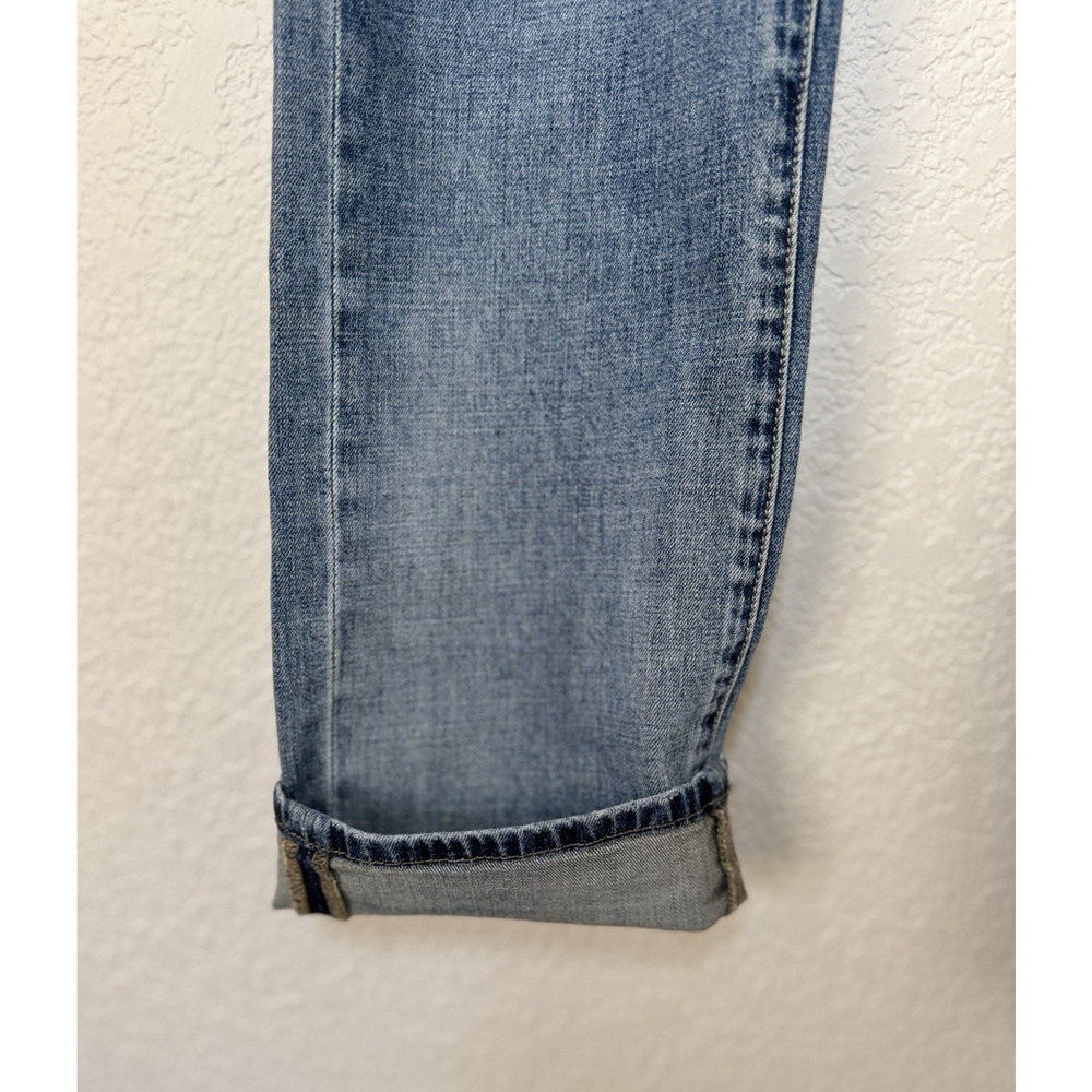John Varvatos Mens Bowery Jeans Slim Straight 34 Stretch Denim Washed Blue USA - Picture 8 of 15